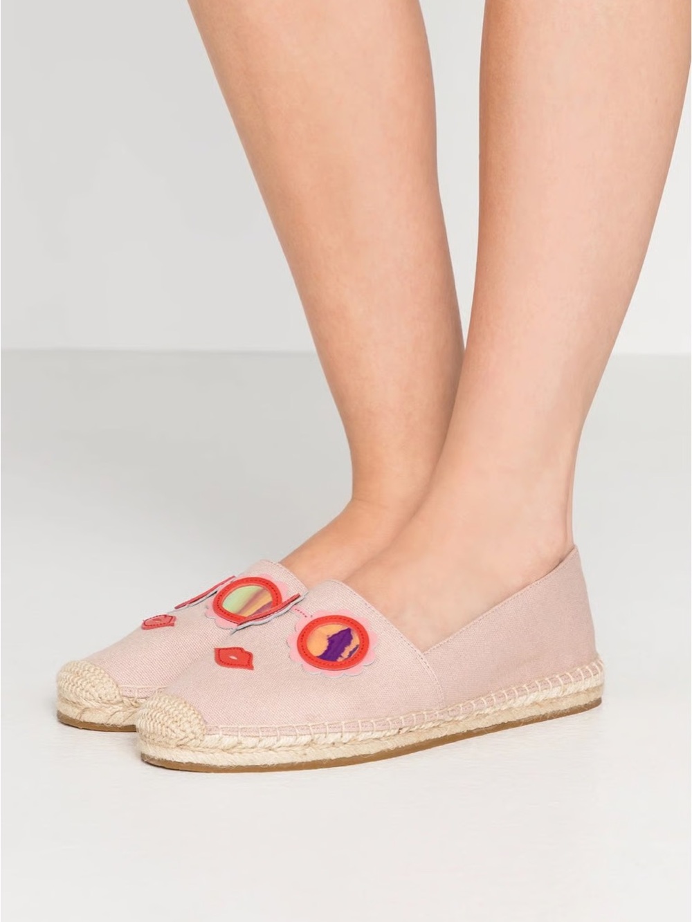 Kate Spade Grenada Glasses Novelty Espadrille Flats Beige Size 8B